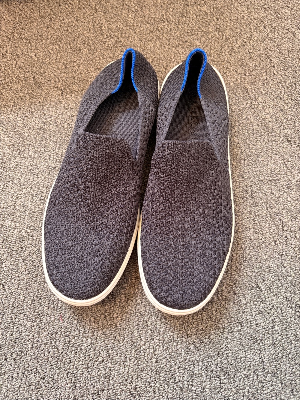 Rothy's Black Honeycomb Slip-On Sneakers